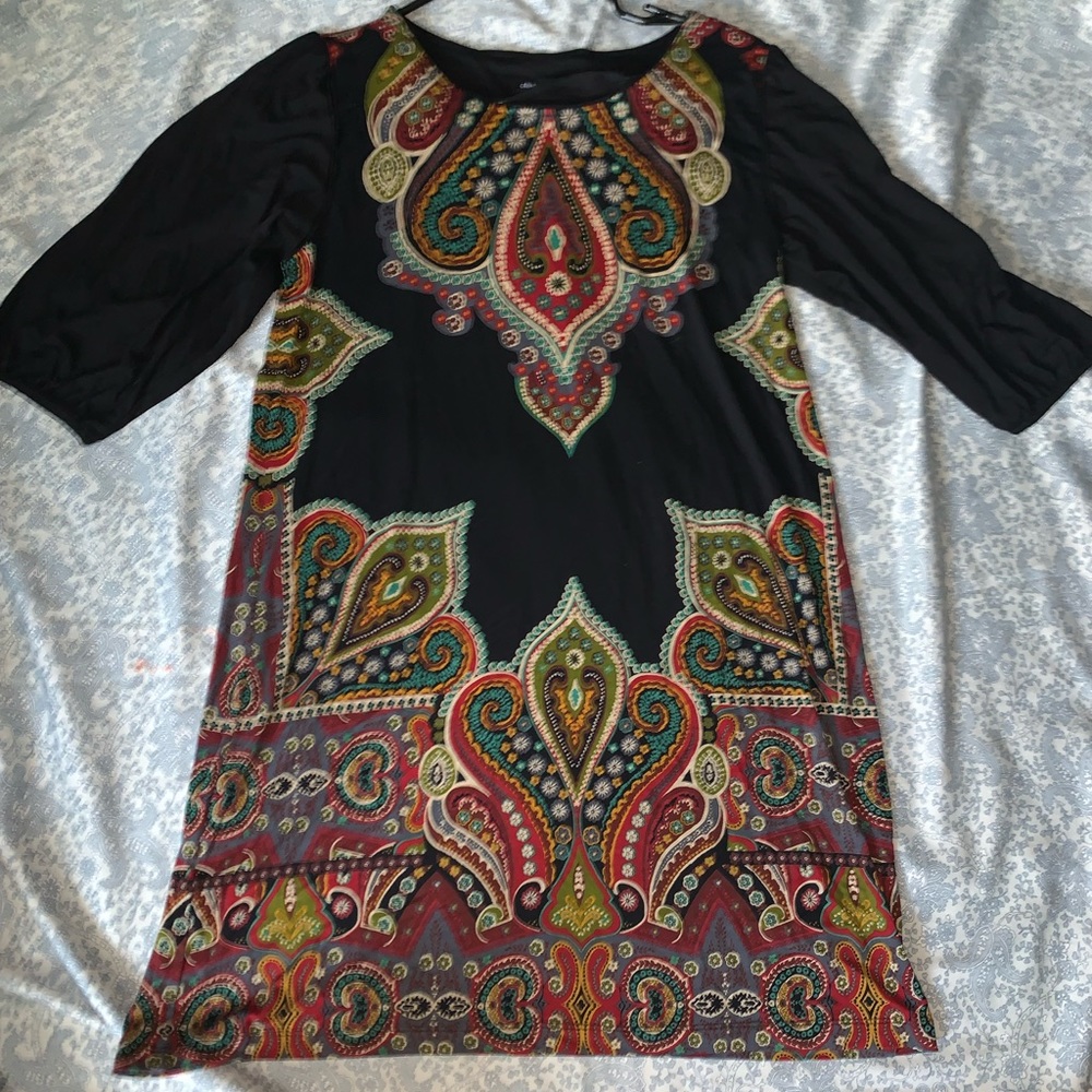 Cha Cha Vente Sz M mini dress 3/4 sleeves